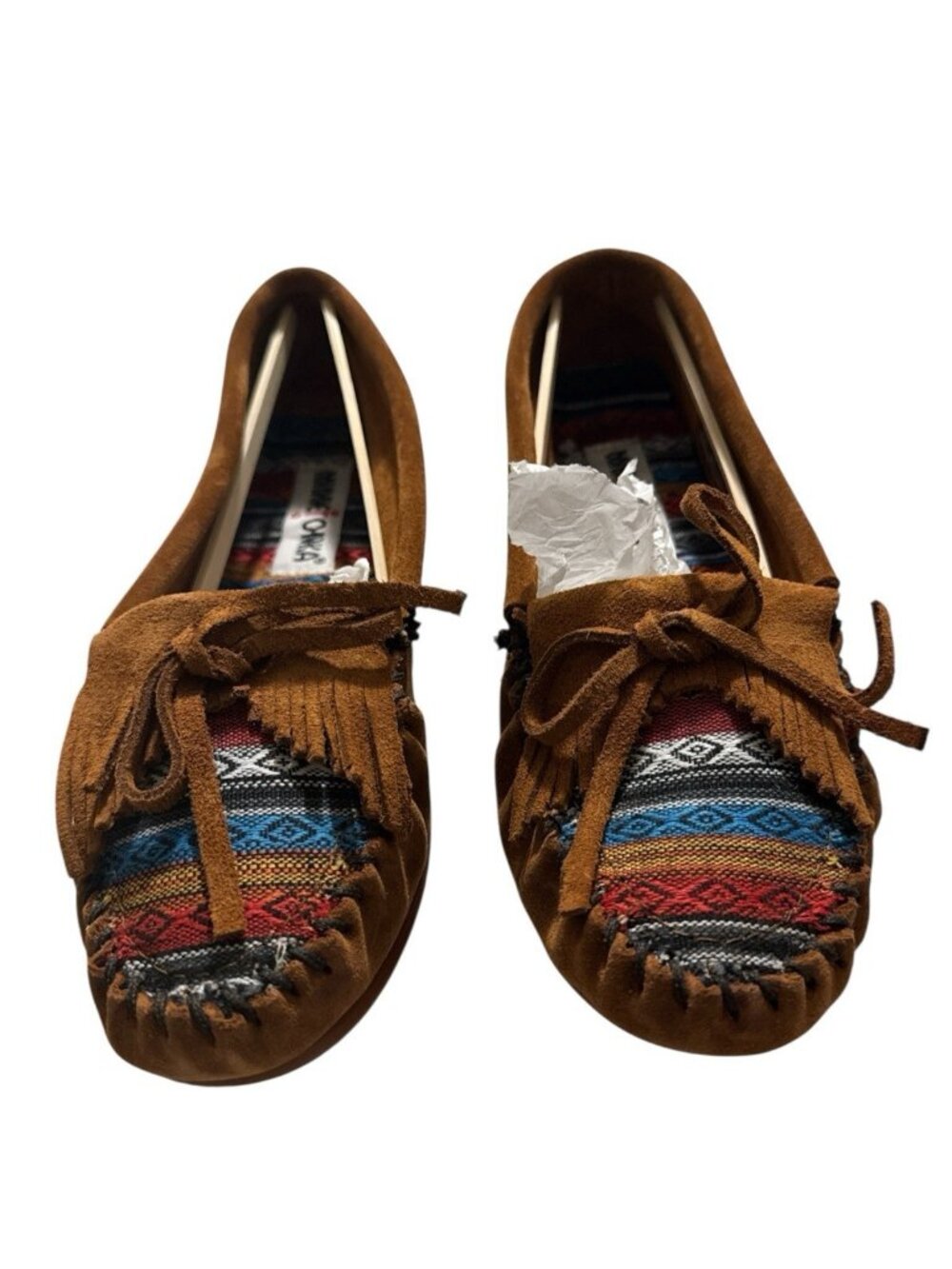 Minnetonka Women Kilty Arizona Moccasin 402K Brown Size 8.5 - Picture 1 of 7